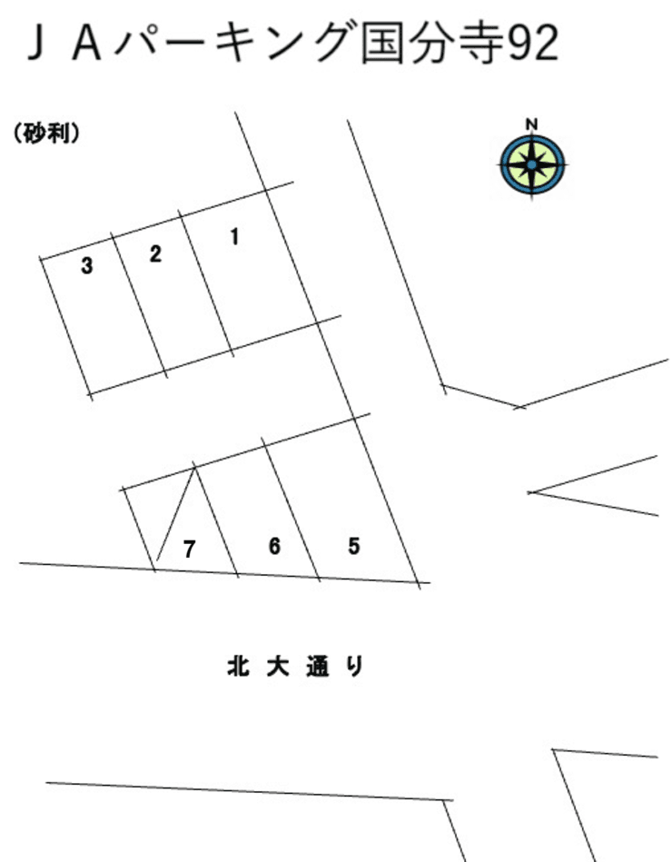 ＪＡパーキング国分寺92の駐車配置図