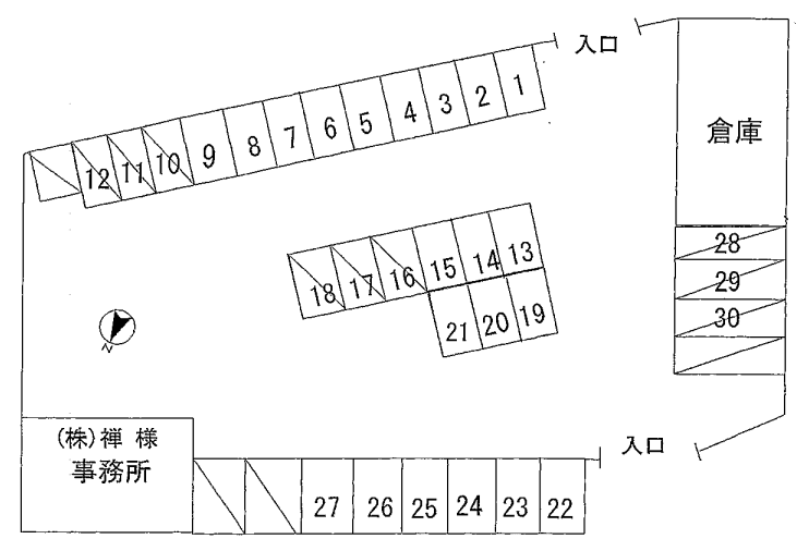 並喜駐車場の駐車配置図
