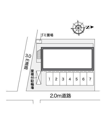 塩屋(25406)の駐車配置図