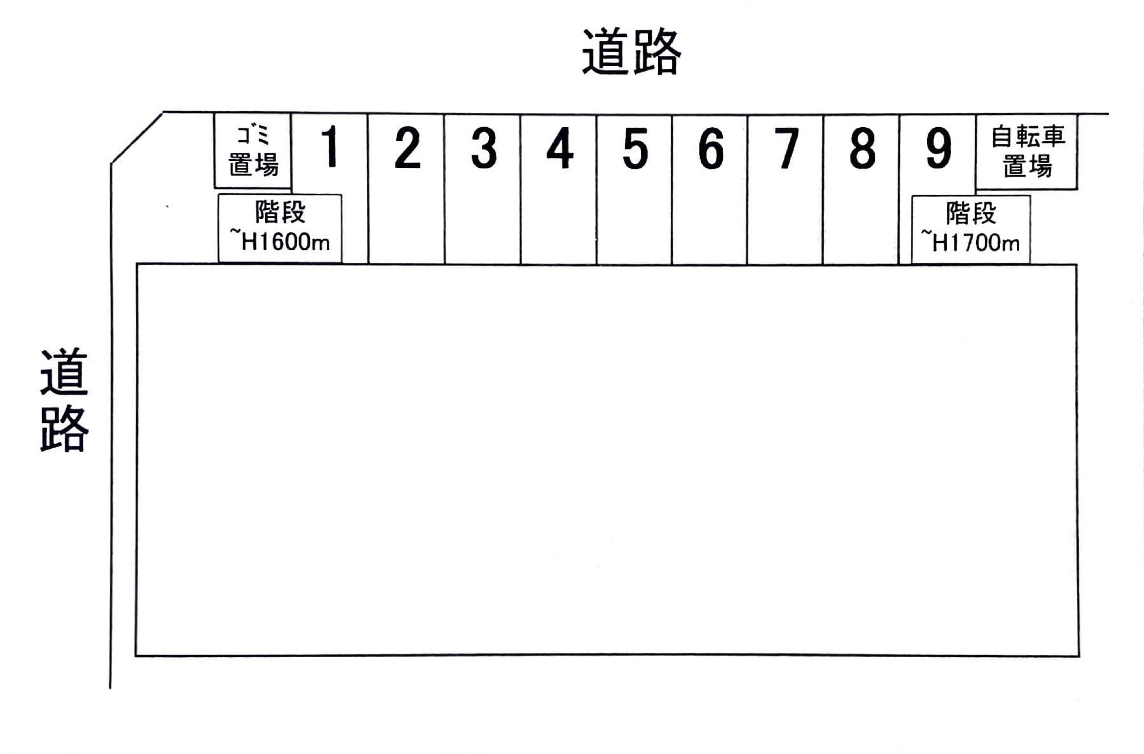 カサグランデ大宮の駐車配置図