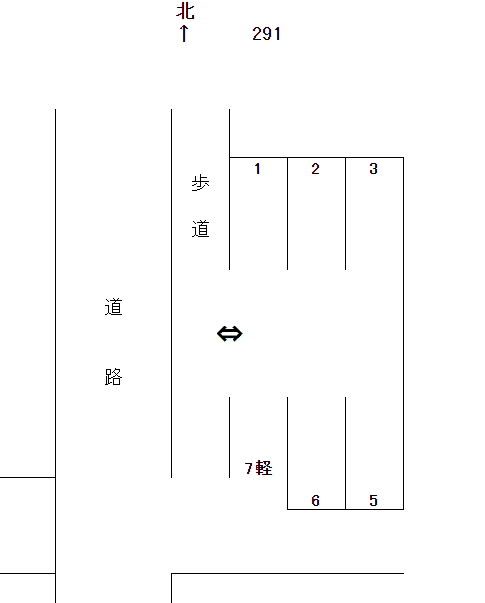 岩倉－291の駐車配置図