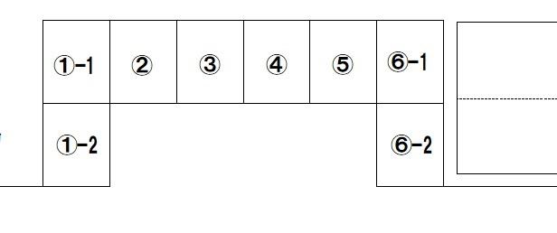 今村稔ガレージの駐車配置図