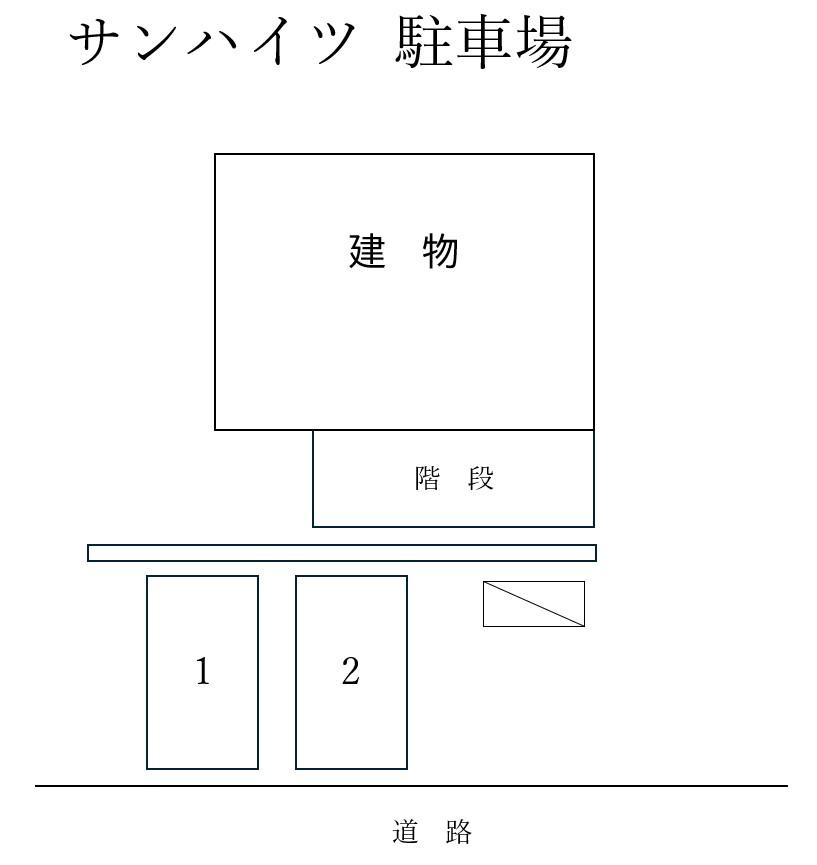 サンハイツ 駐車場の駐車配置図