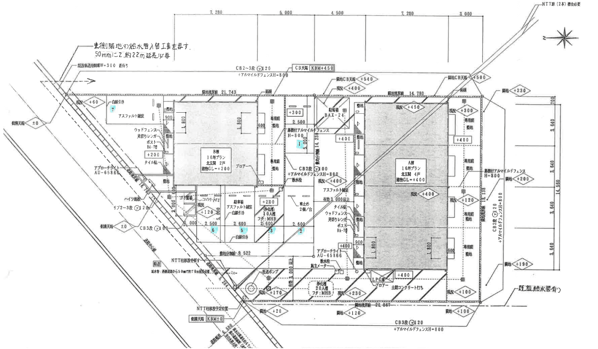 アクセスＮＩＳＨＩＭＡＣＨＩ Ａの駐車配置図