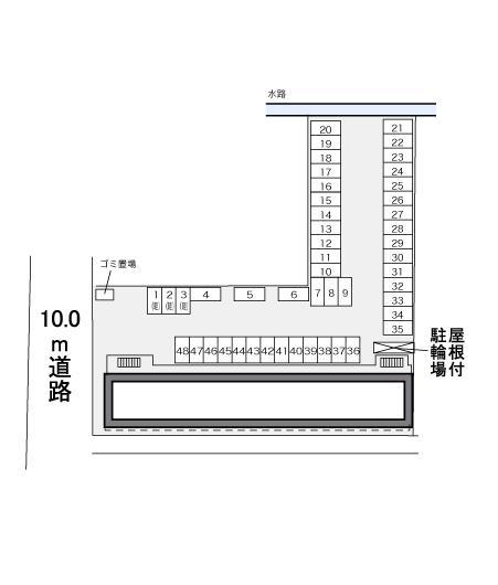 南道伯(34587)の駐車配置図