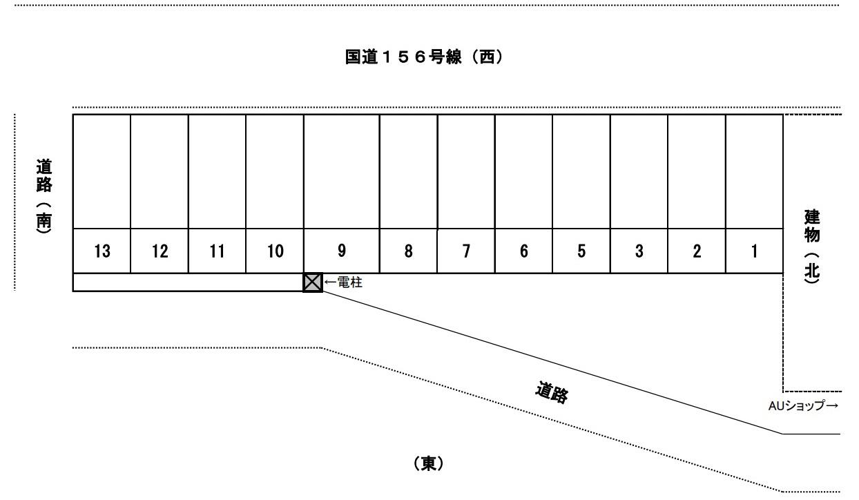 岐南町第１０駐車場の駐車配置図
