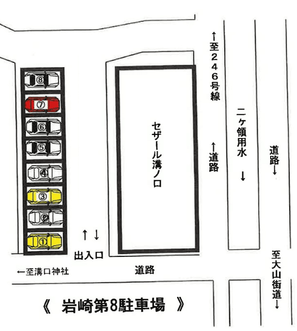 １０２・岩崎第8駐車場の駐車配置図