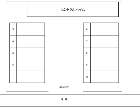 パーキング清司月極駐車場の駐車配置図