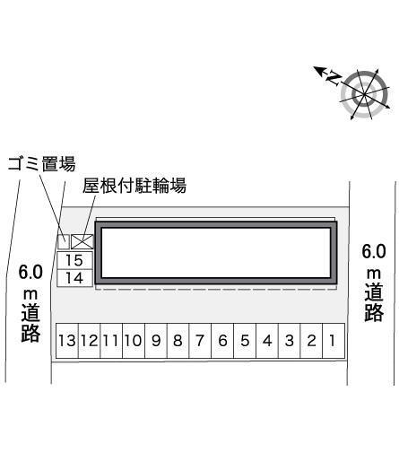 明和Ⅱ(37258)の駐車配置図