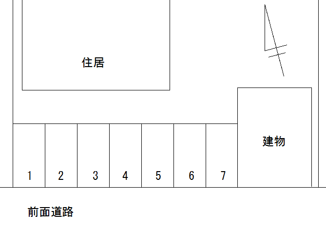 河原田町駐車場の駐車配置図