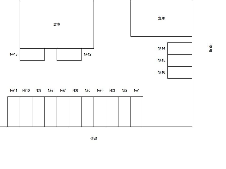アサヒ福岡倉庫駐車場の駐車配置図