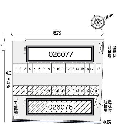 アクア東近江(26076)の駐車配置図