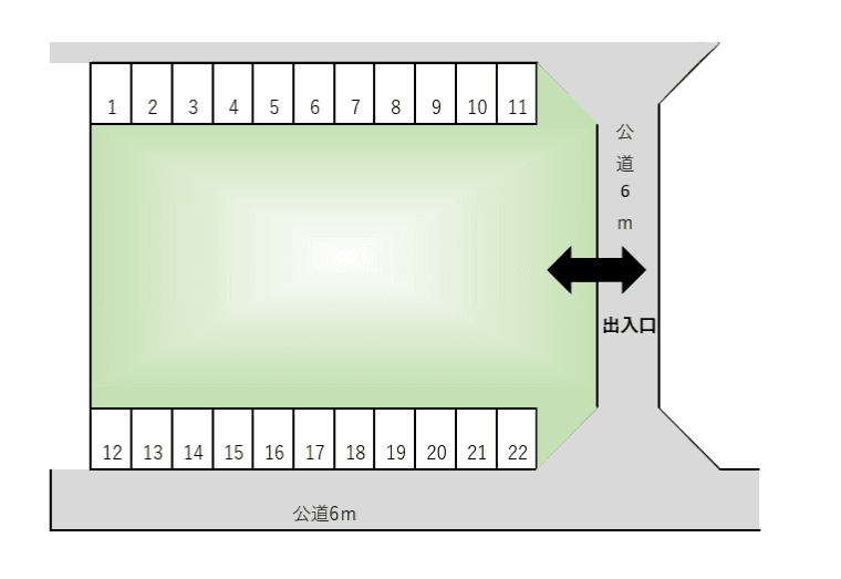 JINSEIパーキング17の駐車配置図