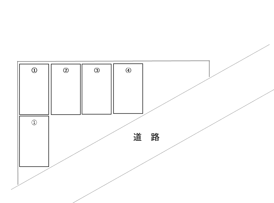渡鹿８丁目村上駐車場の駐車配置図