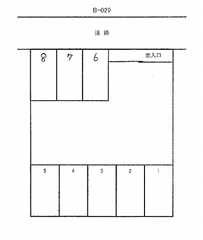 土屋駐車場（南逆井）の駐車配置図