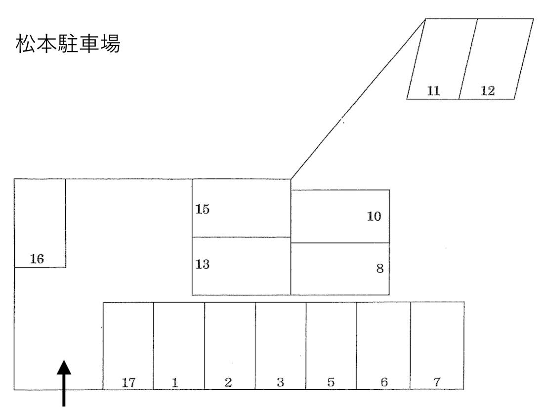松本駐車場の駐車配置図