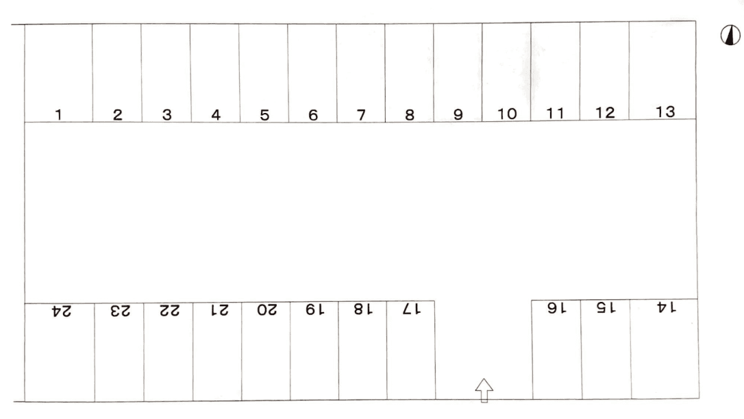 パークサイド島駐車場の駐車配置図