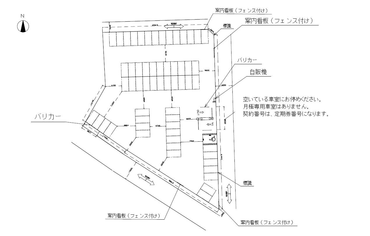 コミュニティパーク 平野元町の駐車配置図