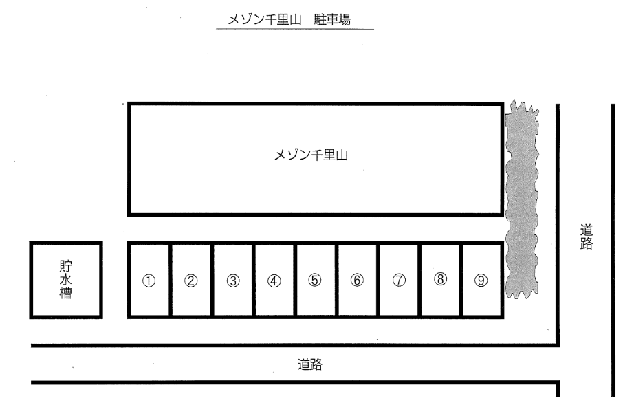 メゾン千里山の駐車配置図