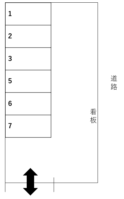 木村第３駐車場の駐車配置図