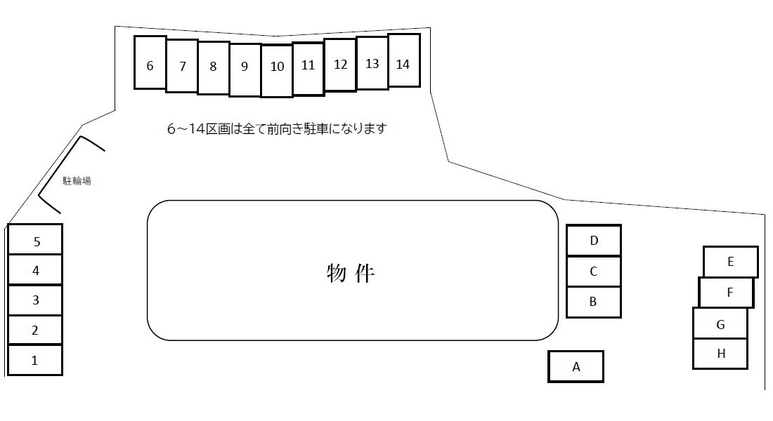 コージーハウスパーキングの駐車配置図