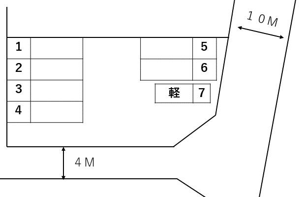 柳橋５－１８パーキングの駐車配置図