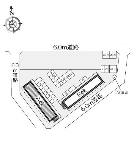 鹿嶋宮中Ａ(18317)の駐車配置図