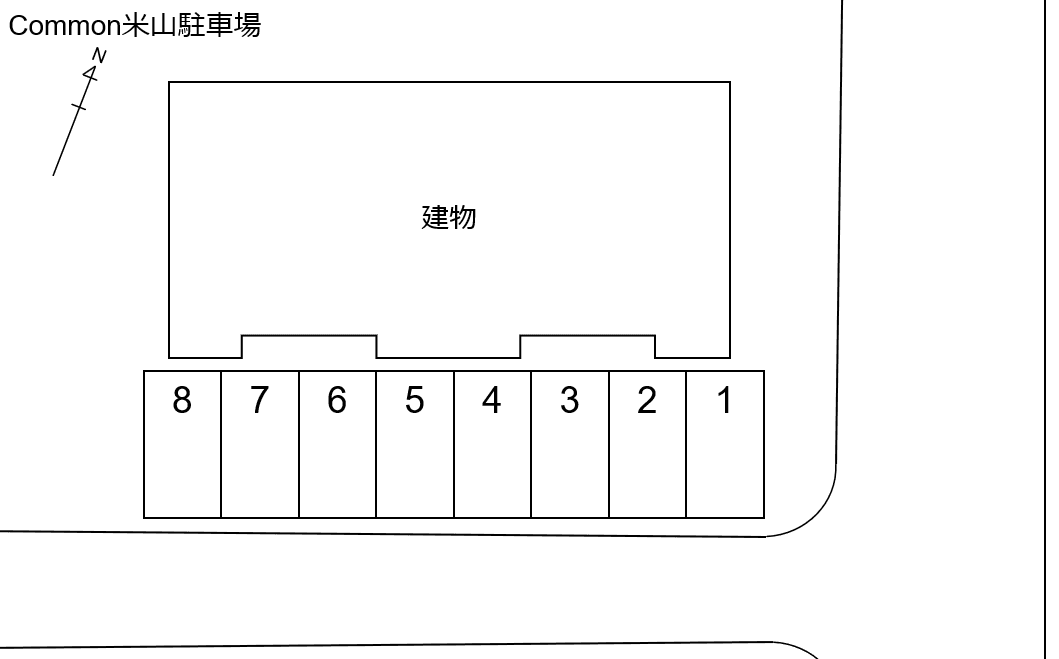 Common米山駐車場の駐車配置図
