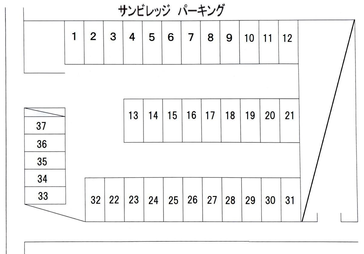 サンビレッジパーキングの駐車配置図