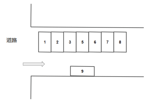 小比企町駐車場の駐車配置図