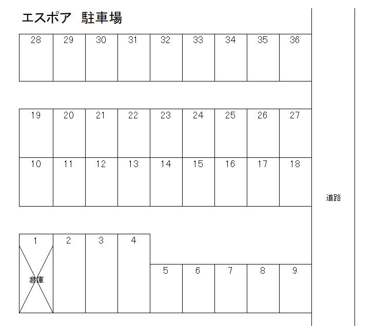 エスポアの駐車配置図