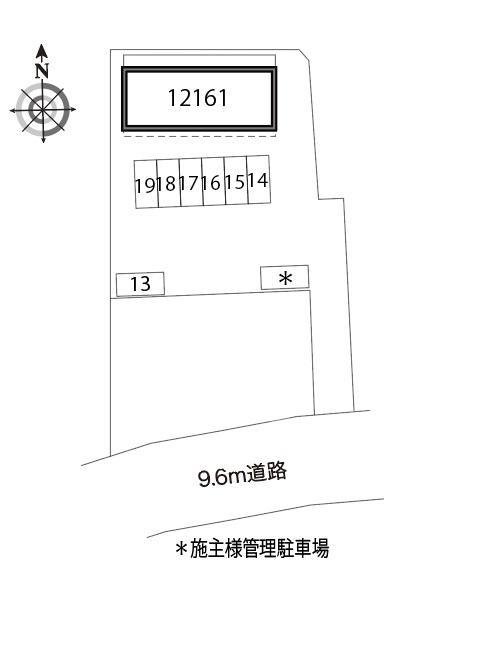 長谷Ⅱ(12161)の駐車配置図