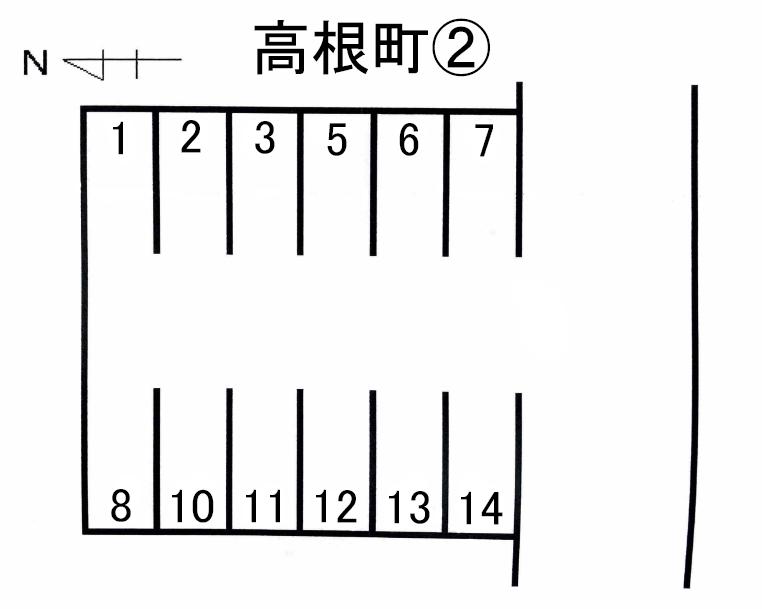 高根町②の駐車配置図