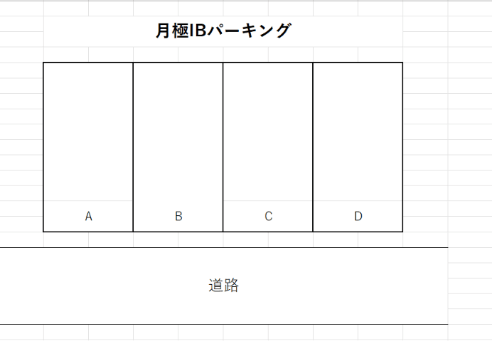 月極IBパーキングの駐車配置図