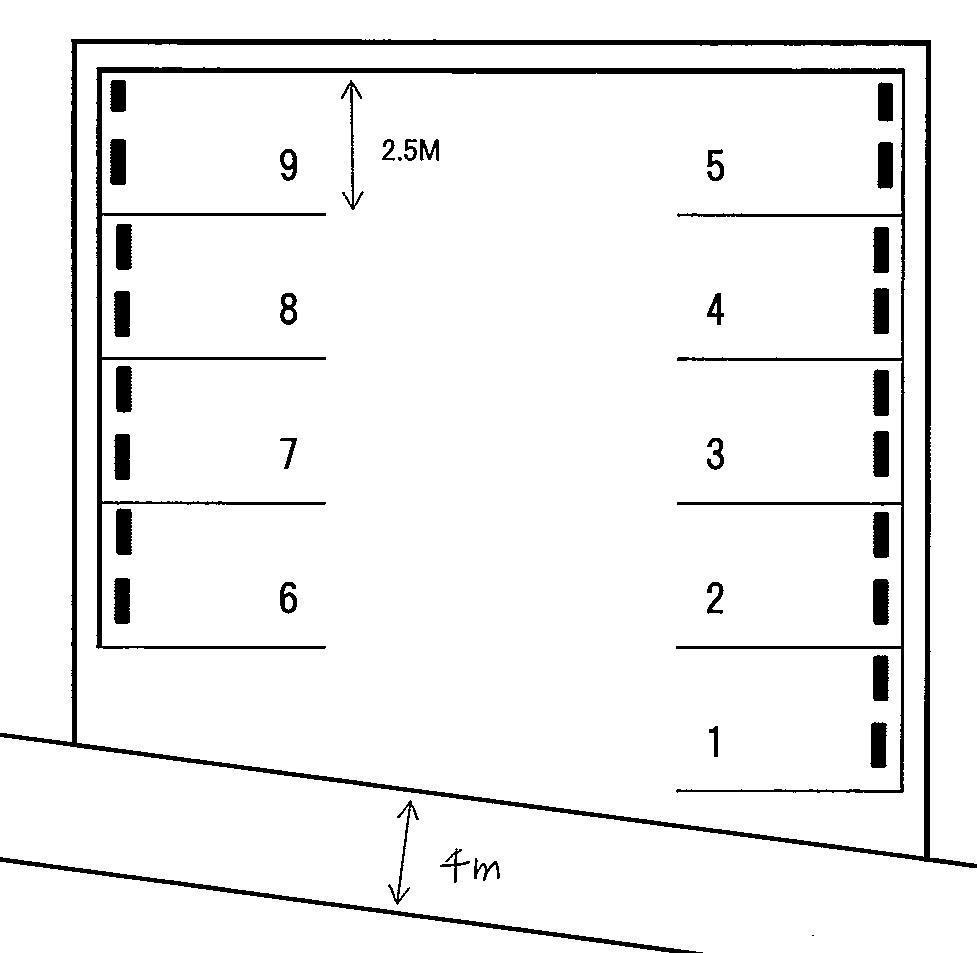 清和駐車場の駐車配置図