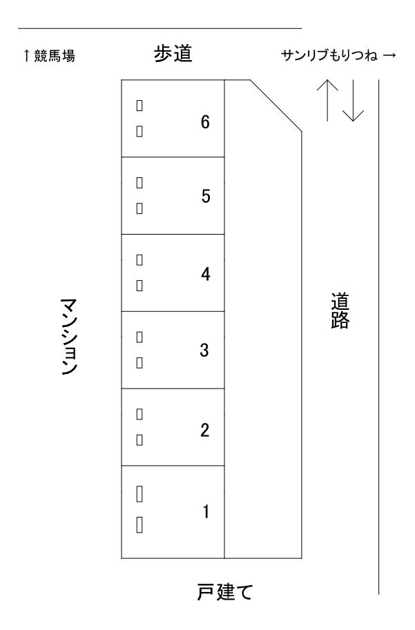 アミタ駐車場の駐車配置図