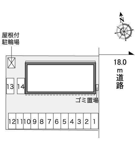 アビタシオン(35190)の駐車配置図