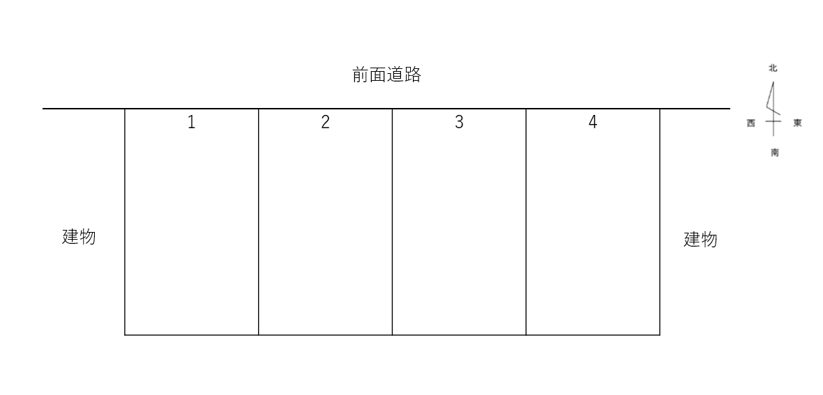 三日町駐車場の駐車配置図
