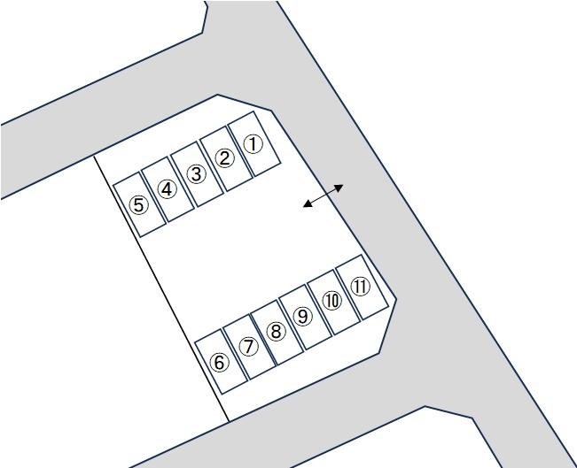 グリーンハイツパーキングの駐車配置図