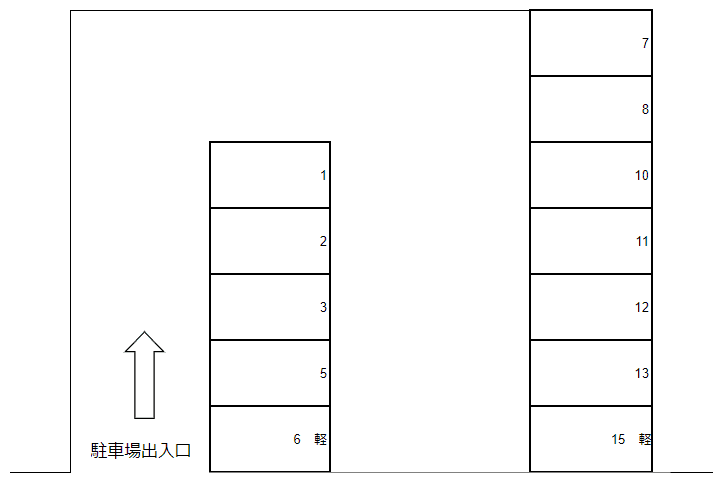 トレーシーパーキングの駐車配置図