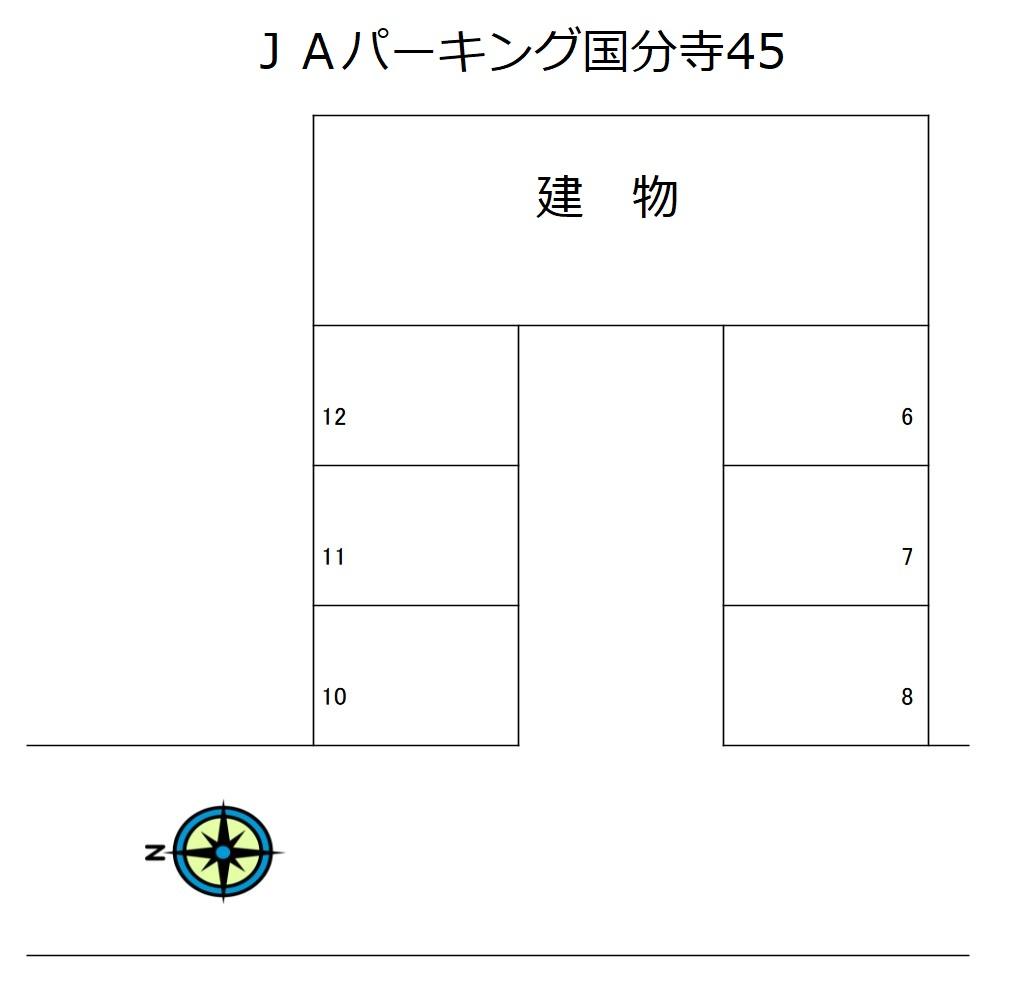 ＪＡパーキング国分寺45の駐車配置図