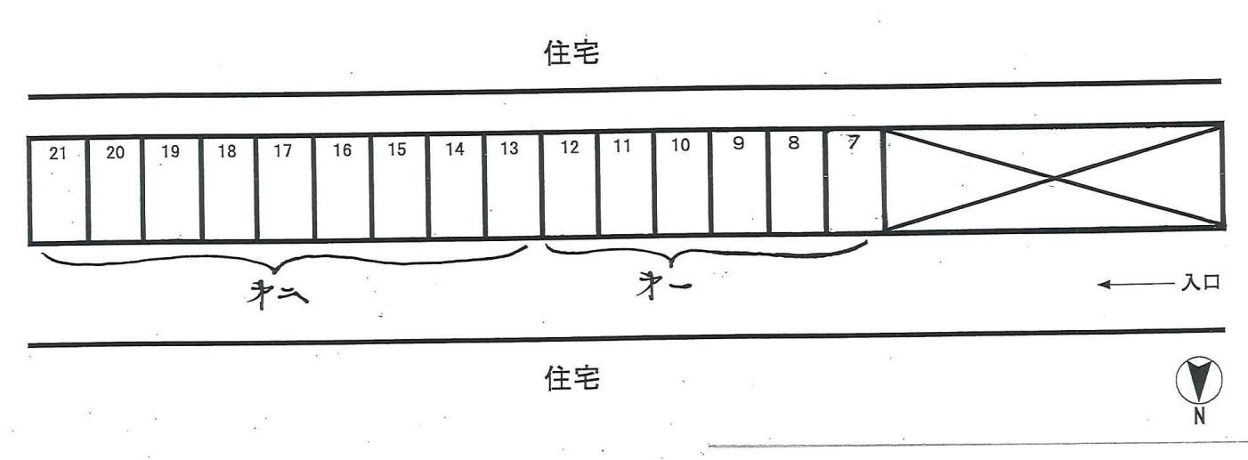 六木４丁目駐車場第２の駐車配置図