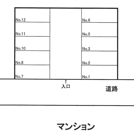 ヒューマンスクエア城西町パーキングの駐車配置図