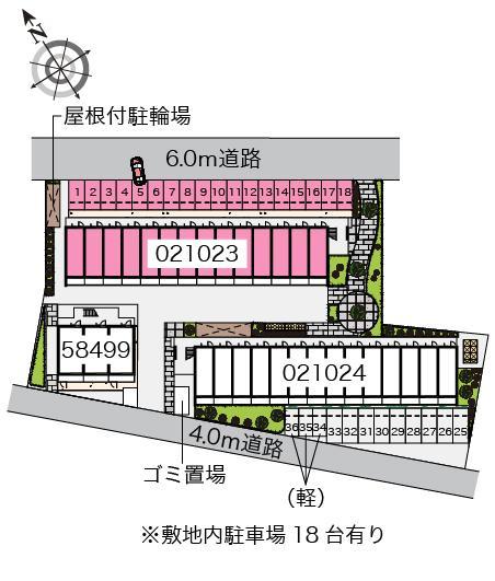 花水木一番館(21023)の駐車配置図