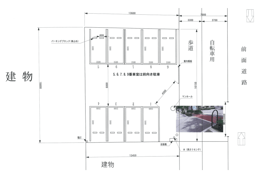西宮鞍掛町駐車場（月極）の駐車配置図