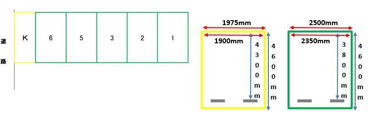 西念２丁目Ｙパーキングの駐車配置図