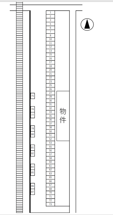コーラルパーキングの駐車配置図