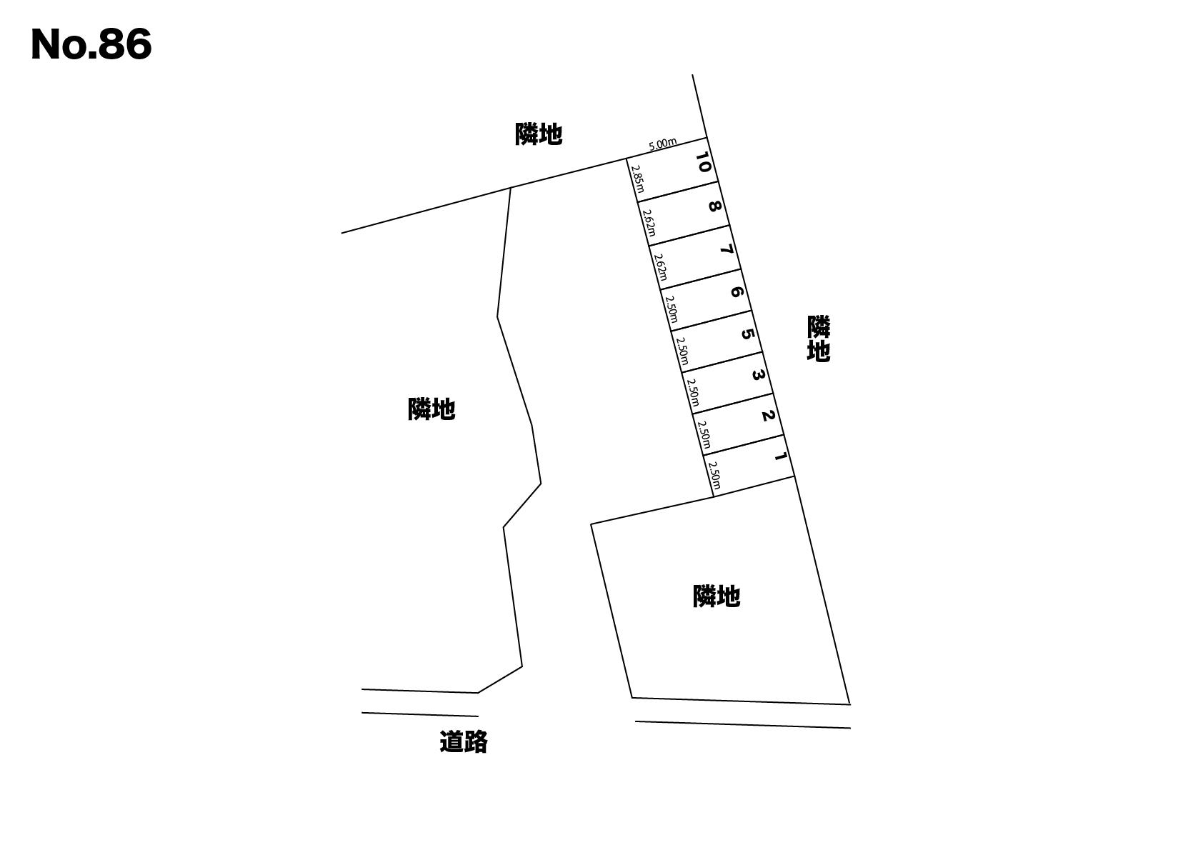 戸塚駐車場（No.86）の駐車配置図
