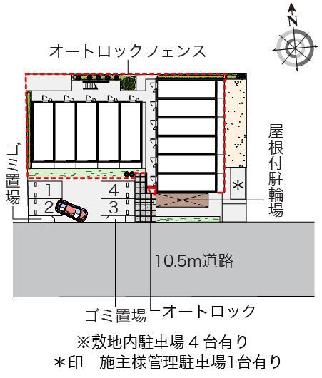 クレイノパレスアニマル２１(55815)の駐車配置図