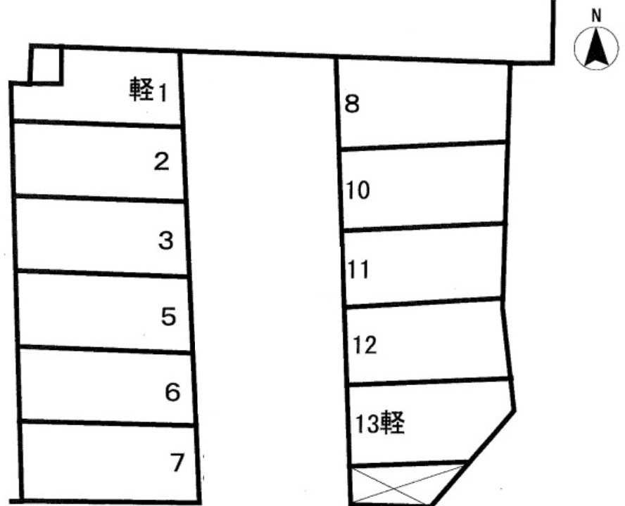 清田第2駐車場の駐車配置図